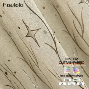 Factory Supply Star Pattern Design High Grade 80% Blackout Curtain Fabric With Sound Insulation 2.8M Width