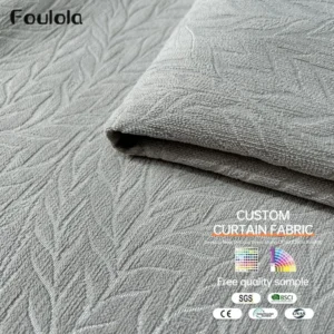 Factory Supply Luxury Series 3D Jacquard Blackout  Chenille Curtain Fabric With 2.8M Width