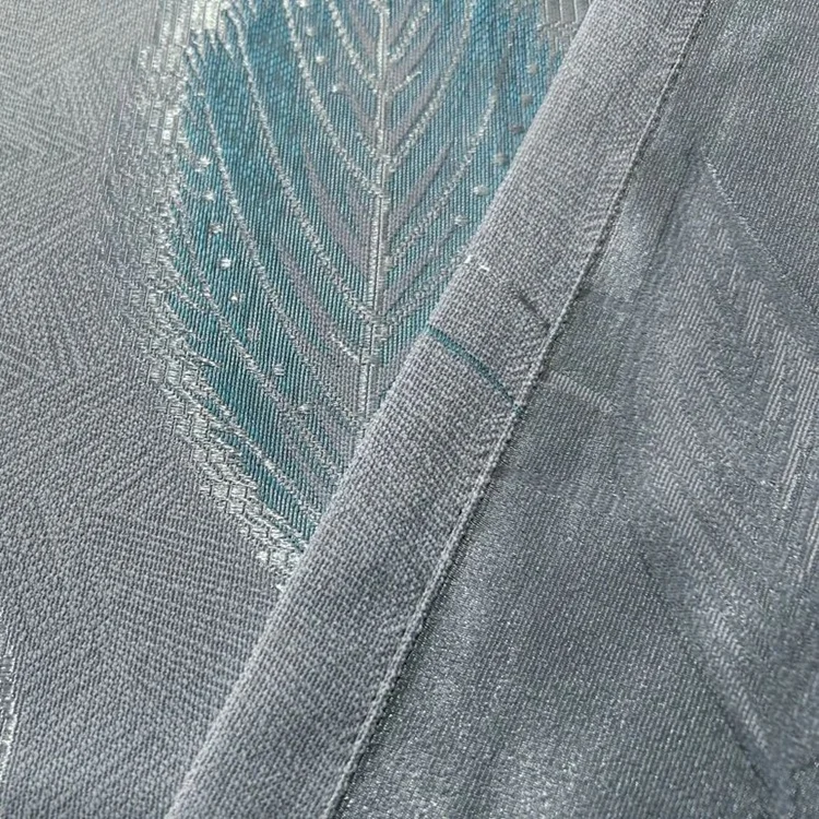 Factory Supply Leaves Pattern Polyester Jacquard Blackout Curtain Fabric - Image 3