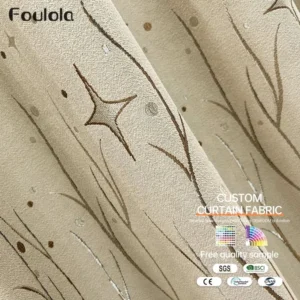 Factory Supply Star Pattern Design Triple Weaving Artwork 80% Blackout Curtain Fabric With Sound Insulation 2.8M Width